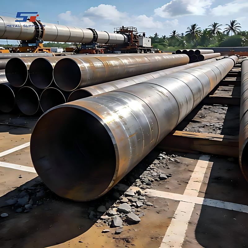 Fornecimento de tubos de aço sem costura para projeto de oleoduto de grande escala no Sudeste Asiático.