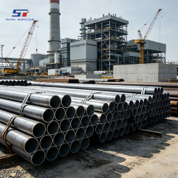 Fornecimento em grande escala de tubos ASTM A106 para projeto de construção de usina elétrica