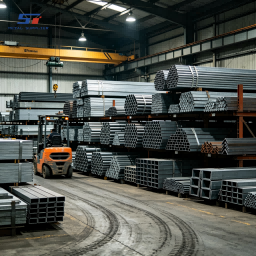 Fornecimento centralizado de materiais de aço para clientes da indústria de manufatura.
