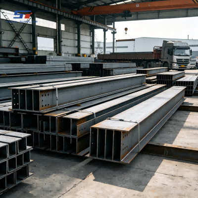 Fornecimento de estruturas de aço carbono para construção industrial.