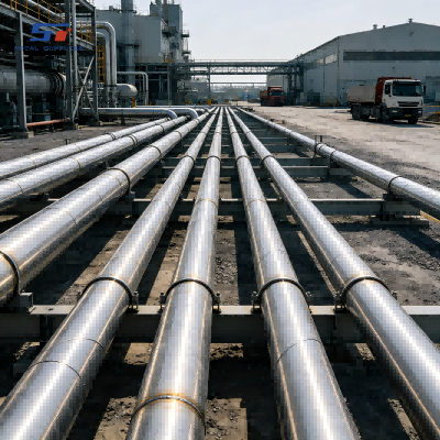 Projeto de grande porte de infraestrutura de dutos: Soluções integradas em materiais metálicos da Shengtao Metal